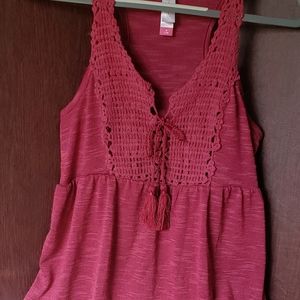 Wine red racer back summer top! Soft